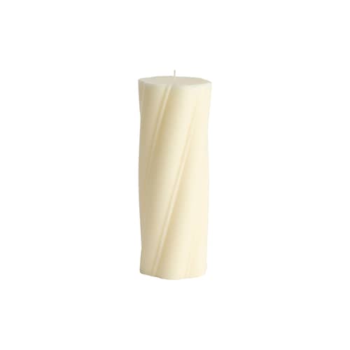 Soft Serve Block candle wax white / H 24.5 cm - Hay - Ecru - Oil, Stearin