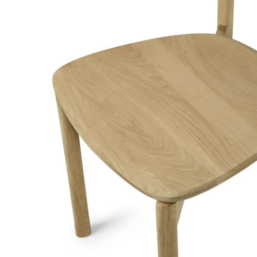 Chaise empilable Risu bois naturel - Ethnicraft - Chêne naturel - Chêne massif huilé