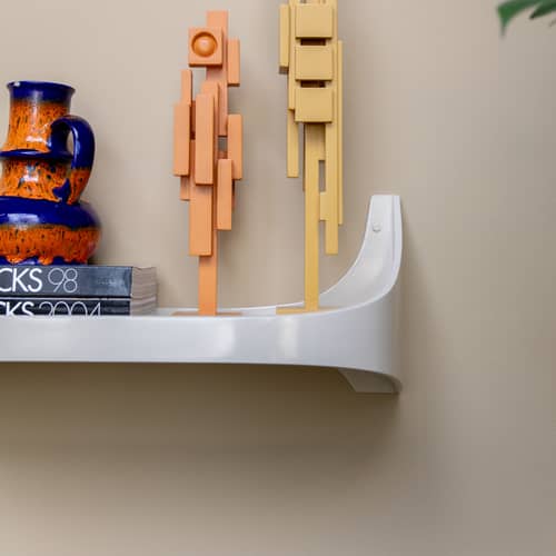 Étagère Retro bois beige / L 60 cm - HK LIVING - Crème - MDF laqué