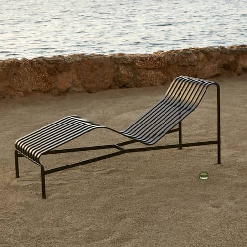 Palissade Fixed deckchair metal red / R & E Bouroullec - Steel - Hay - Iron red - Steel