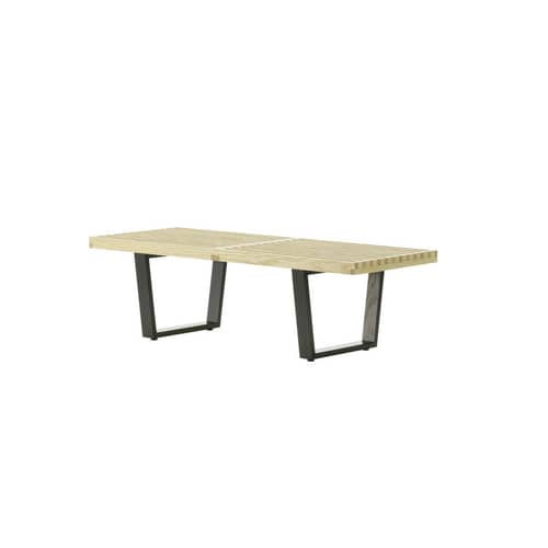 Panchina Nelson Bench legno naturale / L 022 cm - By George Nelson, 0946 - Vitra - L 022 cm / Frassino & nero - Frassino massello