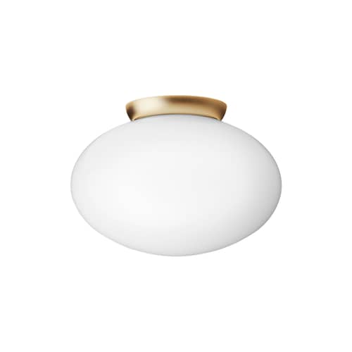 Rizzatto 301 Ceiling light glass white / Ø 30 cm - NUURA - Ø 30 cm - Aluminium, Mouth blown glass