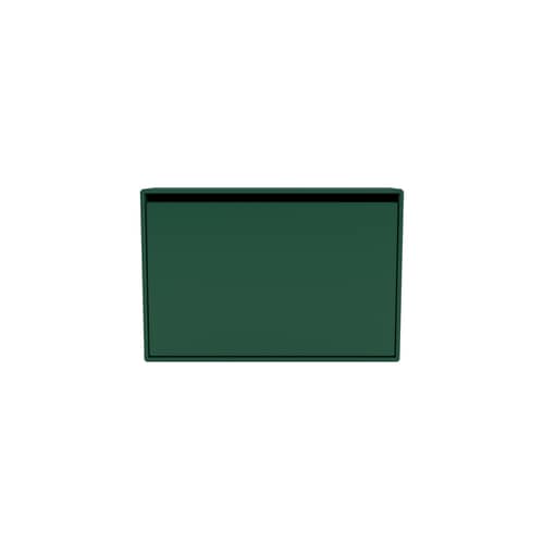 Schuhschrank Hide holz grün / B 69,6 x H 46,8 x Prof. 20 cm - MONTANA - Pine 136 - lackierte Holzfaserplatte