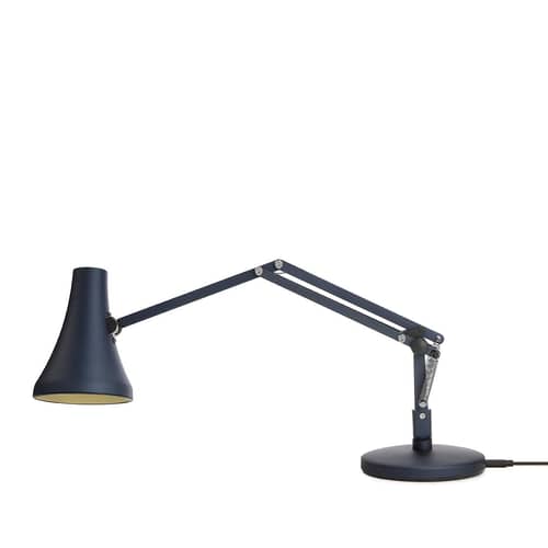 Tischleuchte 91 Mini Mini LED metall blau grau / LED - Netzanschluss oder USB - Anglepoise - Stahlblau - Aluminium, Gusseisen, Stahl