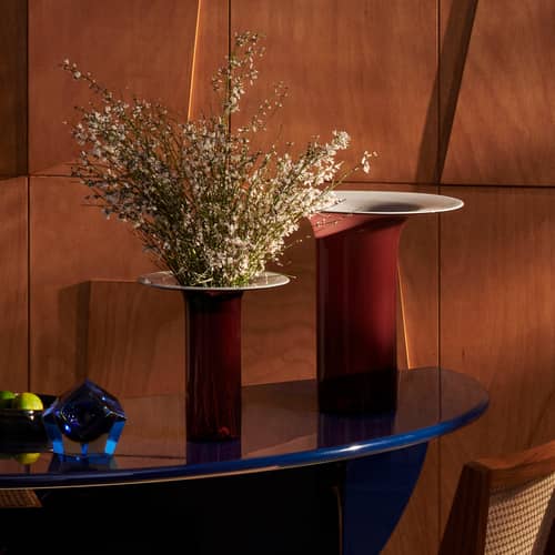 Vaso Silvan Alto vetro viola / Ø 37 x H 38 cm - CASSINA - Ametista classificata - vetro soffiato