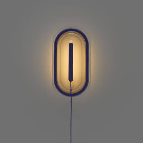 Applique con presa Led\'s Strip materiale plastico blu / LED - 36,5 x 18,9 cm - Fatboy - Blu Yves - PET