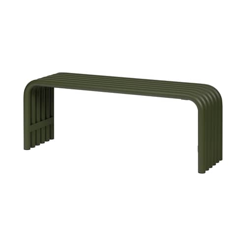 Banc Nokk métal vert / L 114 cm - NOO.MA - Vert forêt - Acier
