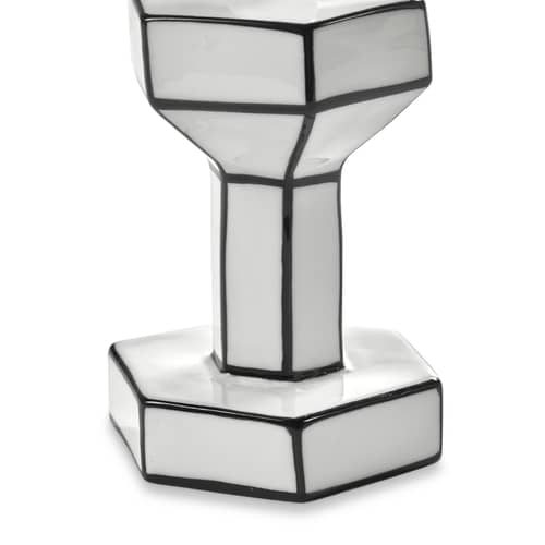 Bougeoir Carte Blanche céramique blanc / Small - H 11.5 cm - Serax - H 11.5 cm - Porcelaine