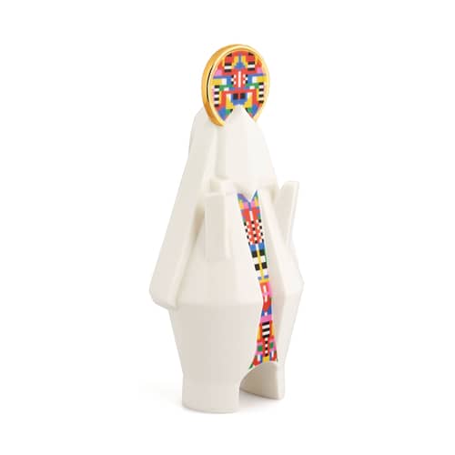 Mary Christmas crib figure ceramic white / Hand-painted porcelain - Alessi - Mary - China