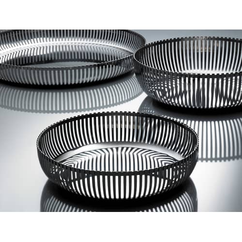 Corbeille PCH02 par Pierre Charpin métal / Ø 23 x H 7 cm - Alessi - Ø 23 cm - Acier brillant - Acier inoxydable poli