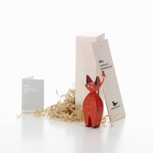 Décoration Wooden Dolls - Little Devil bois rouge / By Alexander Girard, 1952 - Vitra - Little Devil - Sapin