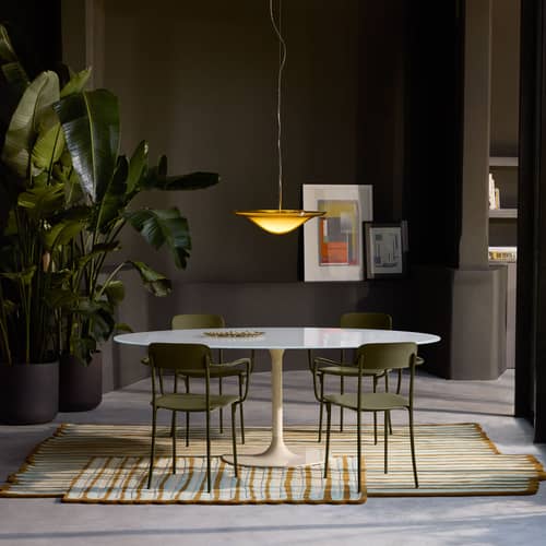 Fauteuil de repas Savoia plastique vert - Kartell - Vert - Aluminium peint, Technopolymère