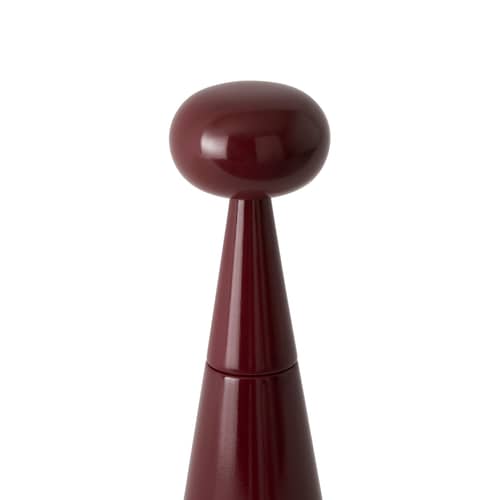 Gewürzmühle Mill Small holz rot / H 25 cm - Tom Dixon - Bordeaux - Keramik, Lackiertes FSC-zertifiziertes Buchenholz