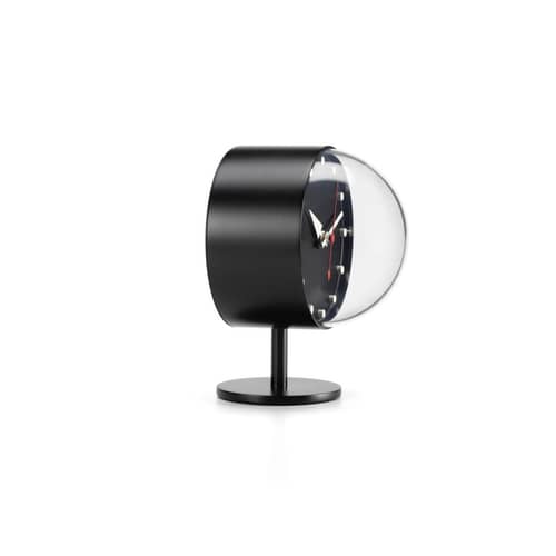 Horloge à poser Desk Clock - Night Clock / By George Nelson, 1947-1953 - Vitra - Noir - Laiton verni, Verre acrylique