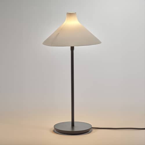 Lampada da tavolo Seam ceramica bianco / H 51,5 cm - Serax - Bianco opaco / Nero opaco - Acciaio, Porcellana