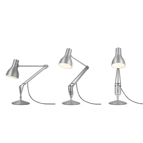 Lampe de table Type 75 métal argent / H 66 cm / Réédition 1930\' - Anglepoise - Argent - Acier, Aluminium, Fonte