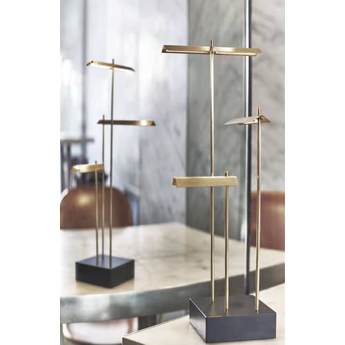 Lampe sans fil rechargeable Knokke LED   / H 35 cm - USB - DCW éditions - Laiton - Acier, Laiton naturel brossé