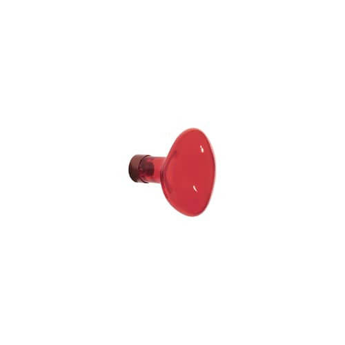 Patère Bubble Small verre rouge / Ø 9,5 cm - Soufflé bouche - Petite Friture - Vermillon - Acier, Verre soufflé bouche
