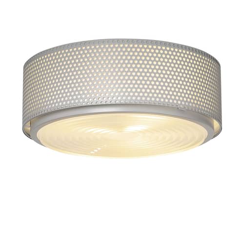 Plafonnier G13 Large métal gris / Réédition 1952, Pierre Guariche - SAMMODE STUDIO - Gris - Métal, Verre