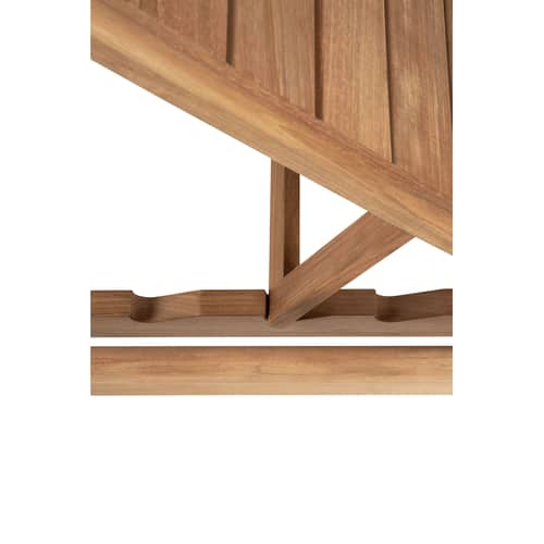 Jack Reclining deckchair on wheels natural wood - Ethnicraft - Sun lounger / Natural teak - Solid teak