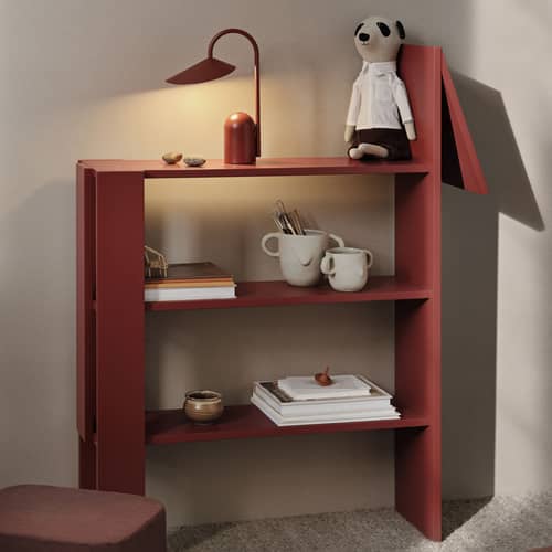 Schnurlosleuchte Arum LED metall rot - Ferm Living - Oxidrot - Aluminium, Eisen