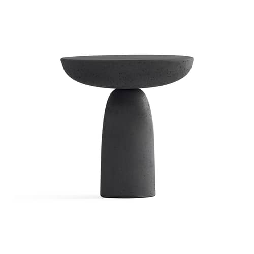 Table d\'appoint Olo Concrete / Ø 50 x H 47 cm - Béton ciré - Mogg - Anthracite - Béton ciré