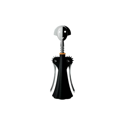 Tire-bouchon Anna G. métal plastique noir - Alessi - Noir - Polyamide, Zamak chromé