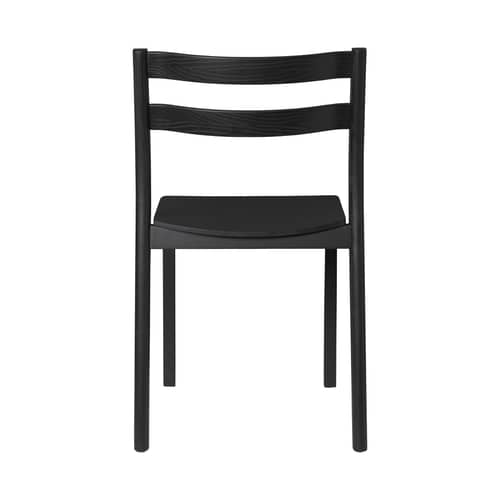 Chaise empilable Boda bois noir - Ferm Living - Noir - Frêne massif, Placage de frêne