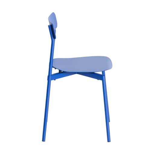 Chaise empilable Fromme / Aluminium - Petite Friture - Bleu - Aluminium