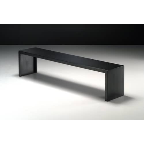 Banc Big Irony métal noir / L 210 cm - Zeus - L 210 cm / Noir - Acier phosphaté