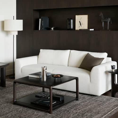 Couchtisch Eda holz braun / 80 x 80 cm x H 40 cm - Ethnicraft - Dunkelbraunes Mahagoni - Massives Mahagoni