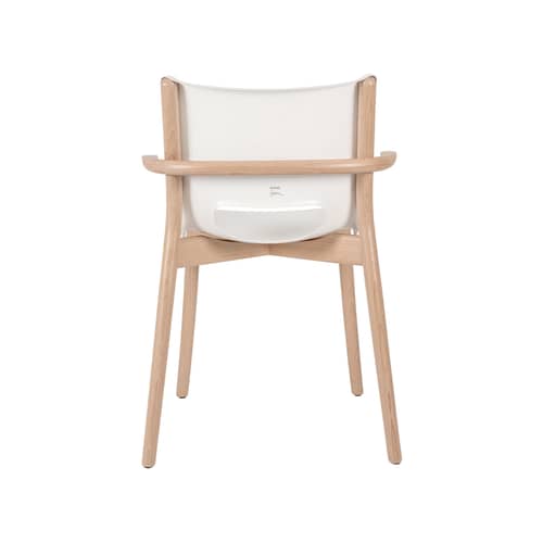 Fauteuil Poêle Collection métal blanc / By Philippe Starck - Alessi - Blanc / Hêtre naturel - Acier coloré à la résine époxy, Hêtre