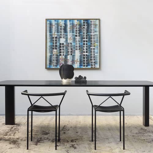 Fauteuil Poltroncina métal noir / Maurizio Peregalli, 1984 / Seconde vie - Zeus - Noir - Acier, Caoutchouc