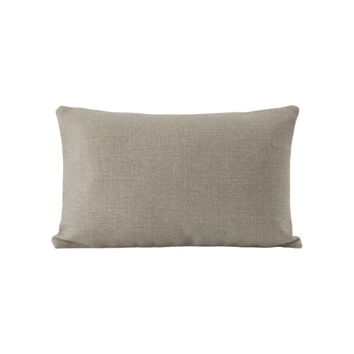 Kissen Mingle textil beige / 55 x 35 cm - Zweifarbig - Muuto - Sandfarben / Flieder - Kvadrat-Gewebe, Polyesterfaser