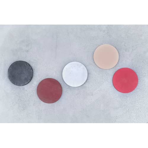 Set de 5 plateaux Five Circles / Multifonction - Marbre & polyéthylène - valerie objects - Marbre noir & blanc / Bordeaux / Rouge / Rose - Marbre, Polyéthylène