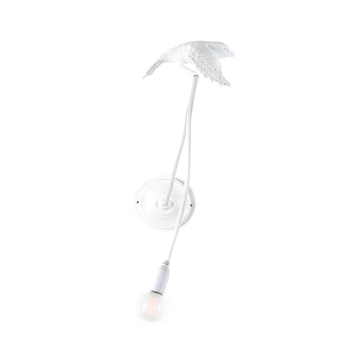 Sparrow / Taking off Wall light with plug plastic material white - Seletti - Taking off / White - Resin, Steel