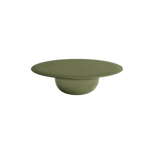 Table basse Alfarè vert / Ø 110  x H 30 cm - Béton - Zanotta - Vert algues - Béton peint