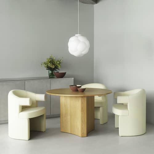 Table ronde Bue / Ø 120 cm - Normann Copenhagen - Chêne naturel - Placage de chêne