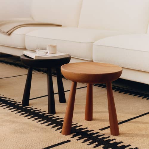 Tabouret Totto bois marron - Gubi - Bois foncé - Bois de sapelli