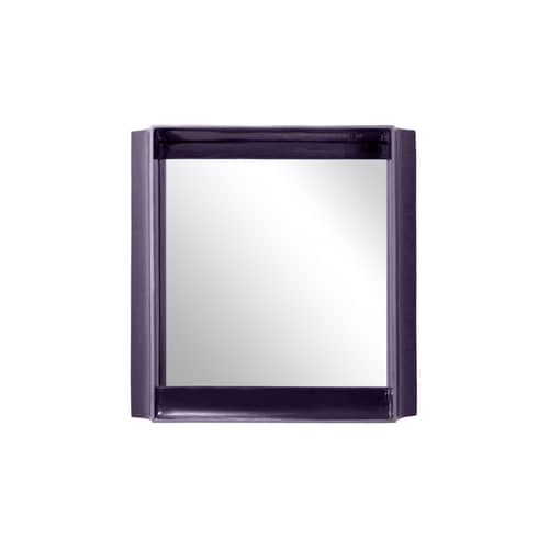 Coves Wall mirror ceramic purple / With shelf - 60 x 60 cm - Magis - Aubergine - Ceramic, Glass