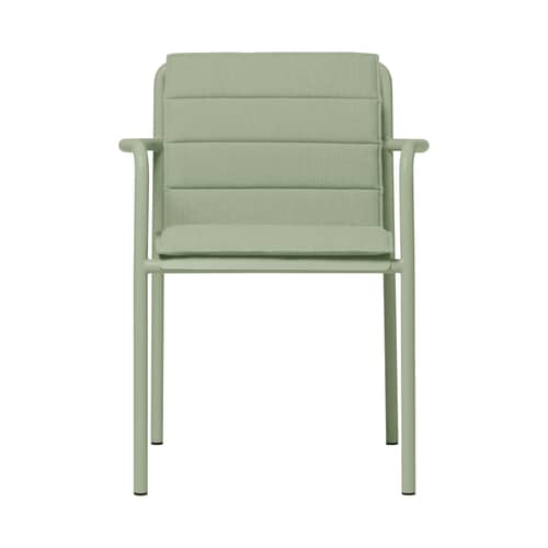 Accessoire / Coussin pour chaise & fauteuil de repas Dapple - Ferm Living - Vert Thé - Mousse, Tissu outdoor