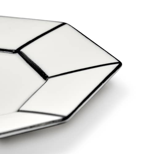 Set de 2 assiettes à mignardises Carte Blanche / Ø 18.5 cm - Serax - Blanc & noir - Porcelaine