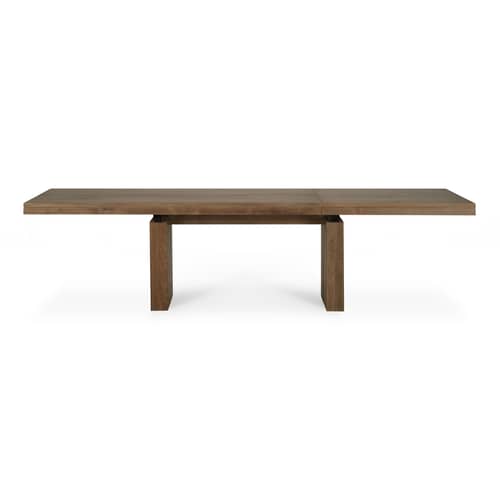 Ausziehtisch Double holz braun / L 200 bis 300 cm - 8 bis 12 Personen - Ethnicraft - Teakholz - Massives Teakholz