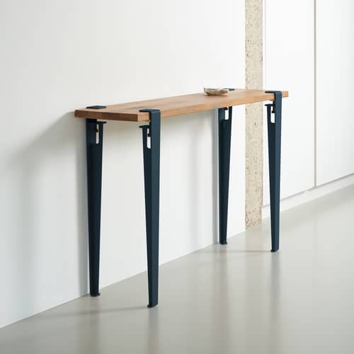  Base, legs metal blue with clamp / H 75 cm / To create Table & Desk - TIPTOE - Midnight blue - Powder coated steel