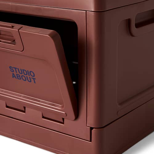 Boîte Box Medium plastique violet / 40 x 29 x H 23,7 cm - Empilable - STUDIO ABOUT - Bordeaux - Polypropylène