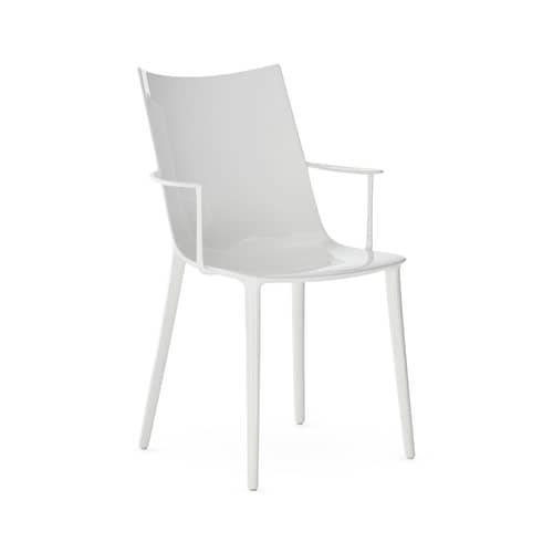 Chaise H.H.H blanc / Recyclé - Kartell - Blanc brillant - Technopolymère thermoplastique recyclé