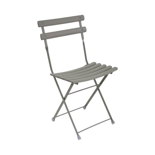 Chaise pliante Arc en Ciel métal - Emu - Gris - Acier verni