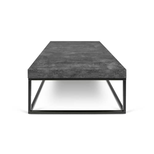 Adelaïde Coffee table wood grey / 120 x 75 cm x H 38 cm - Concrete-effect melamine - POP UP HOME - 120 x 75 cm / Grey concrete effect - High density fibreboard, Lacquered metal, Melamine