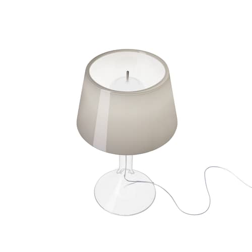 Lampada da tavolo Chapeaux LED vetro grigio / Ø 29 x H 47 cm - Foscarini - Grigio - Vetro borosilicato, vetro soffiato