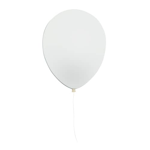 Miroir mural Balloon Big / Larg. 36 x H 46 cm - EO - H 46 cm / Miroir - Chêne, Cuir, Miroir